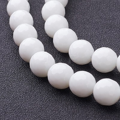 Synthetic White Agate Beads Strands G-D419-10mm-01-1