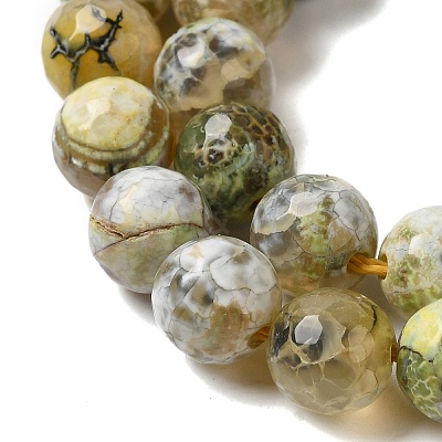 Dyed & Heated Natural Fire Crackle Agate Beads Strands G-P539-C01-03-1