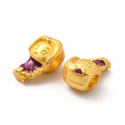 Rack Plating Alloy Enamel Beads PALLOY-A001-03MG-1