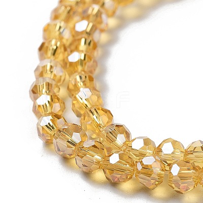 Electroplate Glass Bead Strands EGLA-R015-4mm-30-1