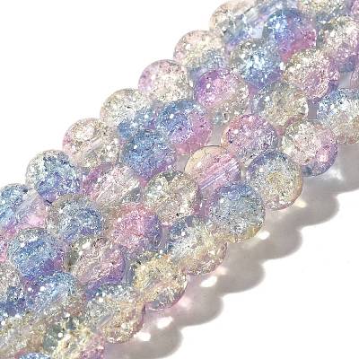 Crackle Glass Beads Strands CCG-C002-8mm-09-1