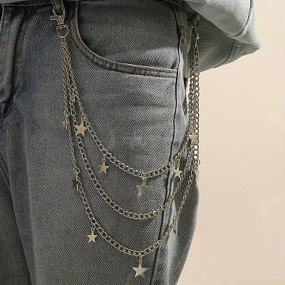 Iron 3 Layer Tassel Trousers Chains WG053FD-01-1