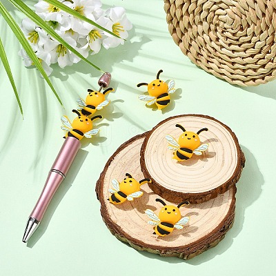 6Pcs Silicone Focal Beads SIL-YW0002-13-1