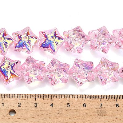 Electroplate Baking Paint Glass Beads Strands EGLA-K061-12A-AB04-1