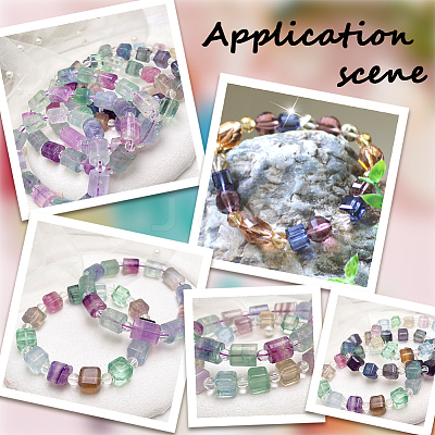 245Pcs 7 Colors Transparent Crackle Glass Beads EGLA-PA0001-42-1