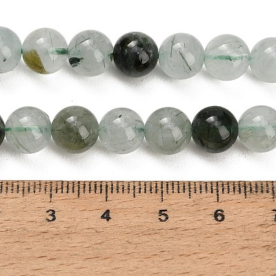 Natural Green Rutilated Quartz Beads Strands GG-CBAC678-A01-8mm-1