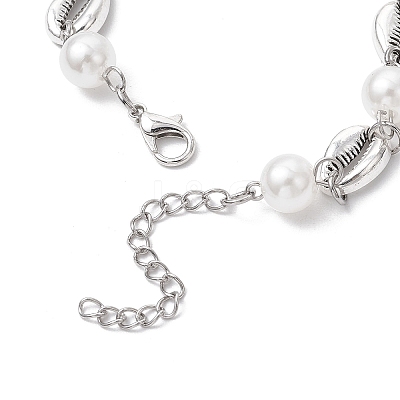 Ocean Series Alloy Conch Link Bracelets BJEW-JB11840-04-1