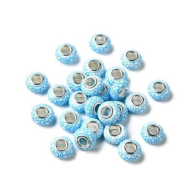 Opaque Resin European Beads RESI-C055-01C-1
