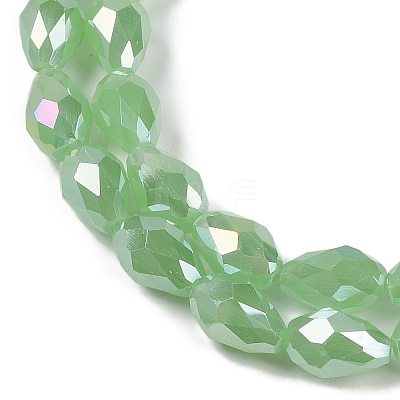 Opaque Solid Color Electroplate Glass Beads Strands EGLA-N013-J10mm-B04-1