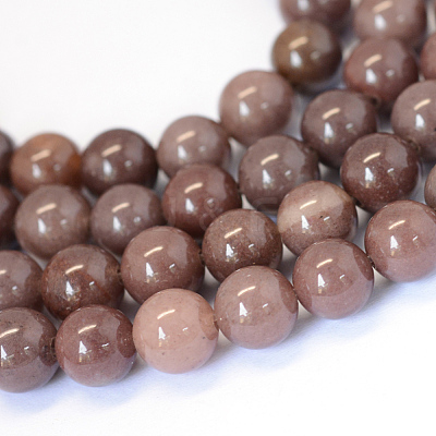 Natural Purple Aventurine Round Bead Strands X-G-E334-8mm-21-1