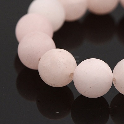 Frosted Natural Rose Quartz Round Bead Strands X-G-M272-06-6mm-1