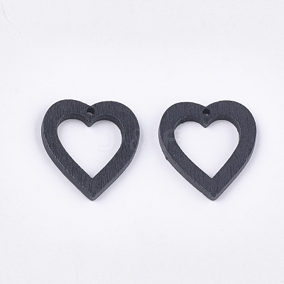 Painted Poplar Wood Pendants WOOD-T021-06D-1