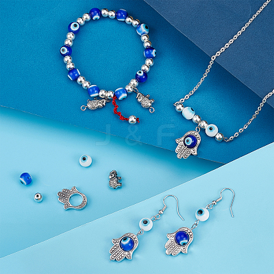 DIY Evil Eye Beads Making Finding Kit DIY-PH0006-35-1