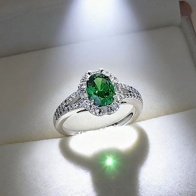 Brass Micro Pave Cubic Zirconia Finger Rings FS-WG962D3-02-1