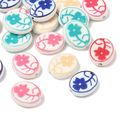 Printed Handmade Porcelain Beads PR-CBAE468-03-1
