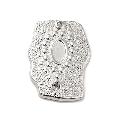 Tarnish Resistant 304 Stainless Steel Pendant Cabochon Settings STAS-I197-004P-1