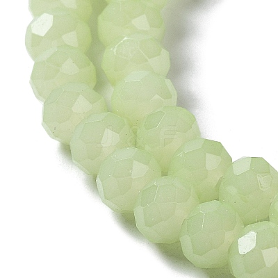 Baking Paint Imitation Jade Glass Bead Strands DGLA-A034-J8MM-A21-1
