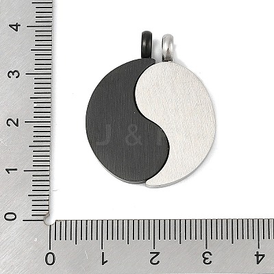 304 Stainless Steel Split Pendants STAS-U040-11B-1