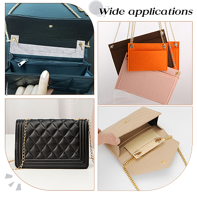 3Pcs 3 Style Felt Bags Organizer Insert PURS-WR0006-87D-1