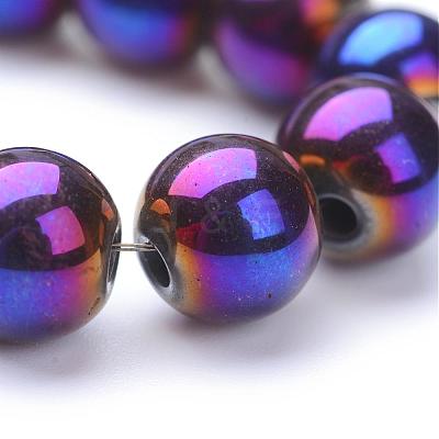 Non-magnetic Synthetic Hematite Beads Strands G-S096-4mm-6-1