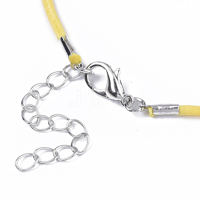 Waxed Cotton Cord Necklace Making MAK-S032-1.5mm-B18-1