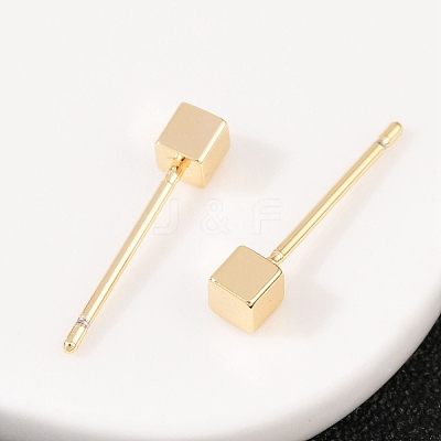 Brass Stud Earrings for Women EJEW-G441-05A-G-1