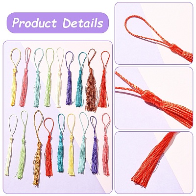 80Pcs Polyester Tassel Decorations DIY-YW0016-25A-1