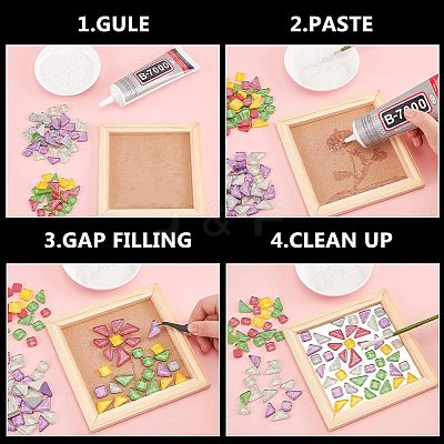 Glitter Glass Cabochons GLAA-FH0001-02A-1