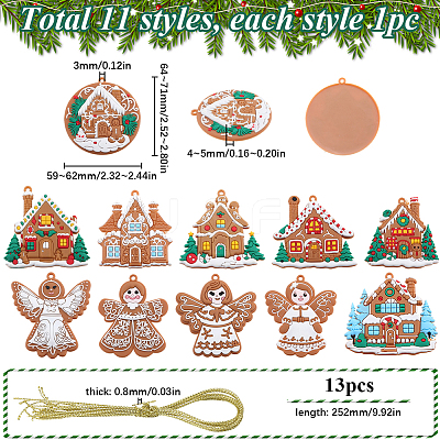 1Set Christmas Plastic Pendants DIY-SC0026-46B-1