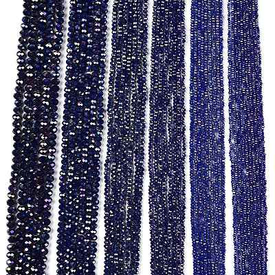 Electroplate Glass Beads Strands EGLA-A044-P6mm-B07-1