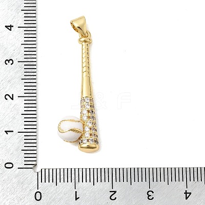 Brass Micro Pave Clear Cubic Zirconia Pendants KK-Z150-17G-1