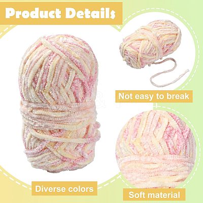 Super Bulky Chenille Polyester Yarn YCOR-FZC0001-01G-1