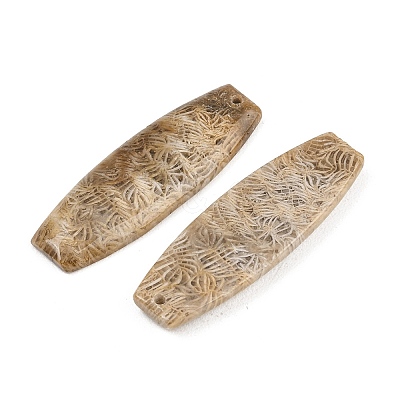 Natural Fossil Coral Pendants G-B187-01C-09-1