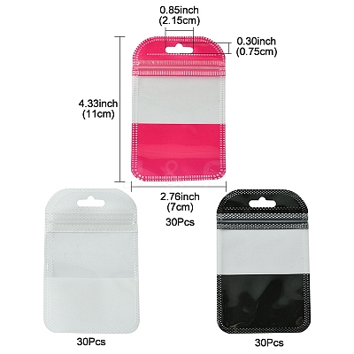 30Pcs Plastic Packaging Resealable Bags OPP-FS0001-08A-1