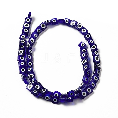 Handmade Evil Eye Lampwork Beads Strands LAMP-F026-02A-1
