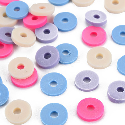 4 Colors Handmade Polymer Clay Beads CLAY-N011-032-33-1