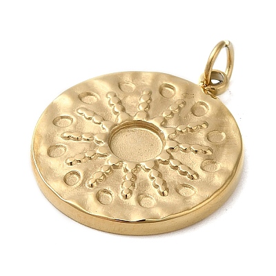 304 Stainless Steel Pendant Cabochon Settings STAS-K263-45G-1