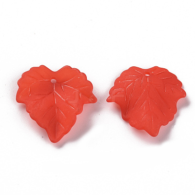 Autumn Theme Transparent Frosted Acrylic Pendants X-PAF002Y-12-1