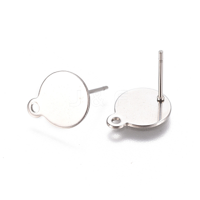 Non-Tarnish 304 Stainless Steel Ear Stud Components STAS-F227-19B-P-1