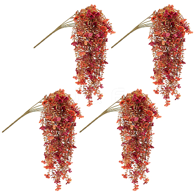 4Pcs Plastic Artificial Violet Vine for Wedding Decoration DIY-WR0005-32B-1