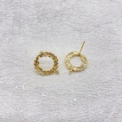 Brass Stud Earring Finding LS-FIND-WH0037-50G-1