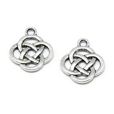 Tibetan Style Alloy Pendants TIBE-S301-041AS-RS-1