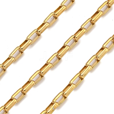 Ion Plating(IP) 304 Stainless Steel Rectangle Link Chains CHS-G038-03G-1