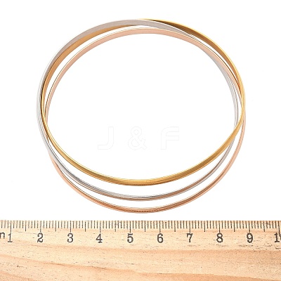 304 Stainless Steel Plain Bangles for Women BJEW-C092-01-1