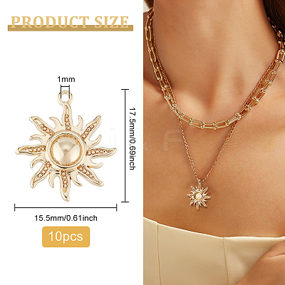 10Pcs Brass Pendants KK-BC0008-88-1