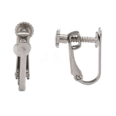 Tarnish Resistant 304 Stainless Steel Clip-on Earring Settings STAS-Q227-01-1