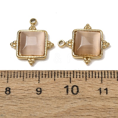 303 Stainless Steel & Cat Eye Pendants CE-CBA1E47-10G-1