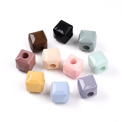Opaque Acrylic European Beads OACR-I015-64-1