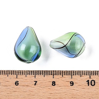 Transparent Handmade Blown Glass Globe Beads GLAA-T012-54B-1