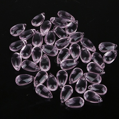 5Pcs Transparent Glass Beads GLAA-PW0001-25R-1